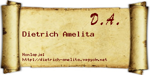 Dietrich Amelita névjegykártya